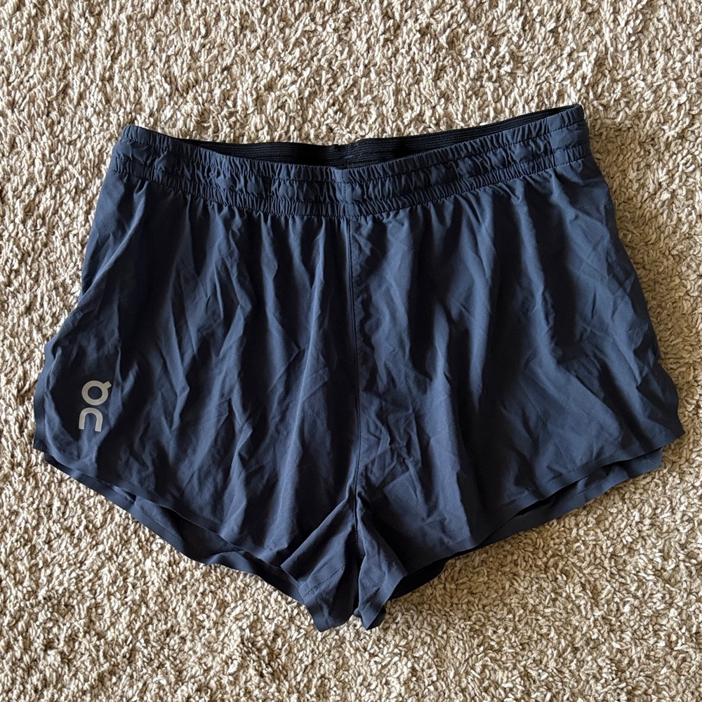 On Running Men’s Navy Pro Split Shorts Small